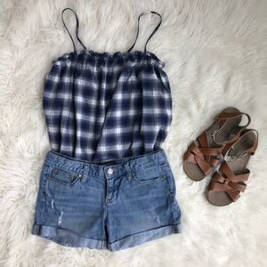 Banana Republic Jean Shorts Size 25 Light Med Wash